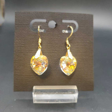AB 14mm Gold Heart Earrings