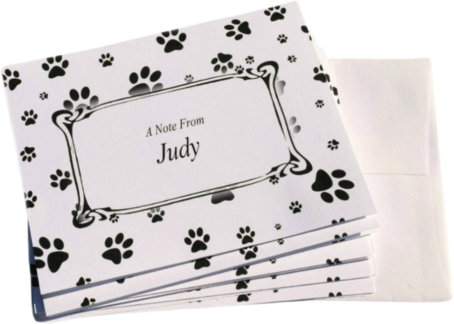 Paw Print Note Cards