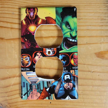 Comic Book Wall Plate Double Outlet