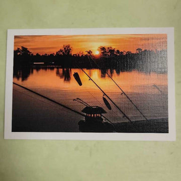 Single Note Card Fishing Sunrise