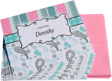 Pink Paisley Note Cards