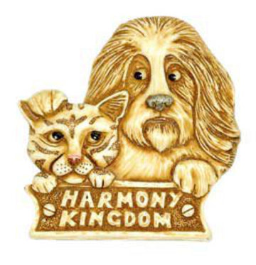 Cat & Dog Pin Harmony Kingdom 2003 Membership Club Piece Harmony Kingdom Marv