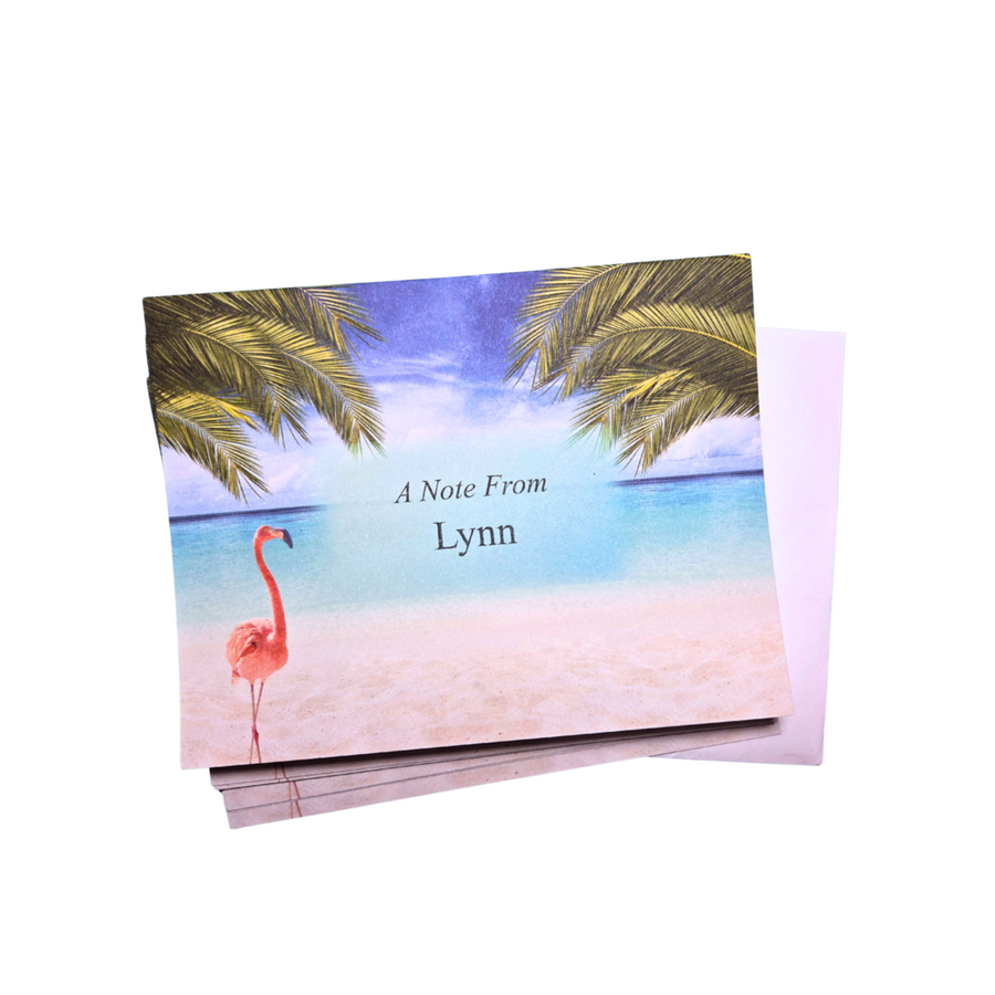 Flamingo Personalized Note Cards