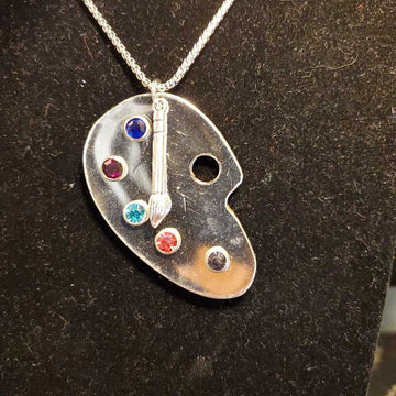 Silverware Art Pallet Necklace