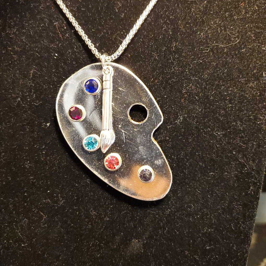 Silverware Art Pallet Necklace