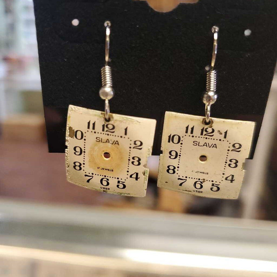 Steampunk Earrings Watch Face