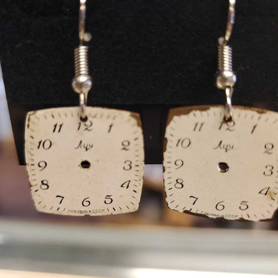 Steampunk Earrings Watch Face