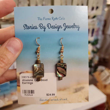 Abalone One Bead Earrings