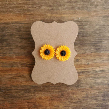 Sunflower Orange Earrings