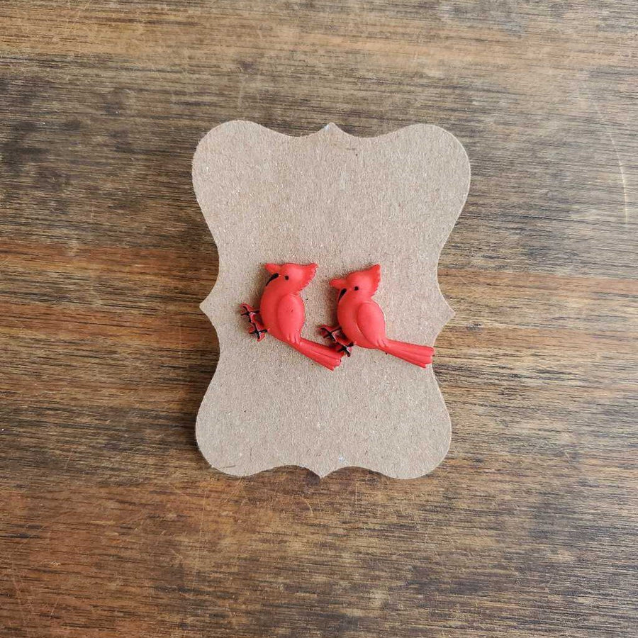 Cardinal Earrings