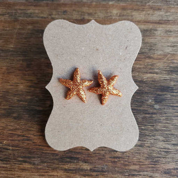 Glitter Starfish Earrings