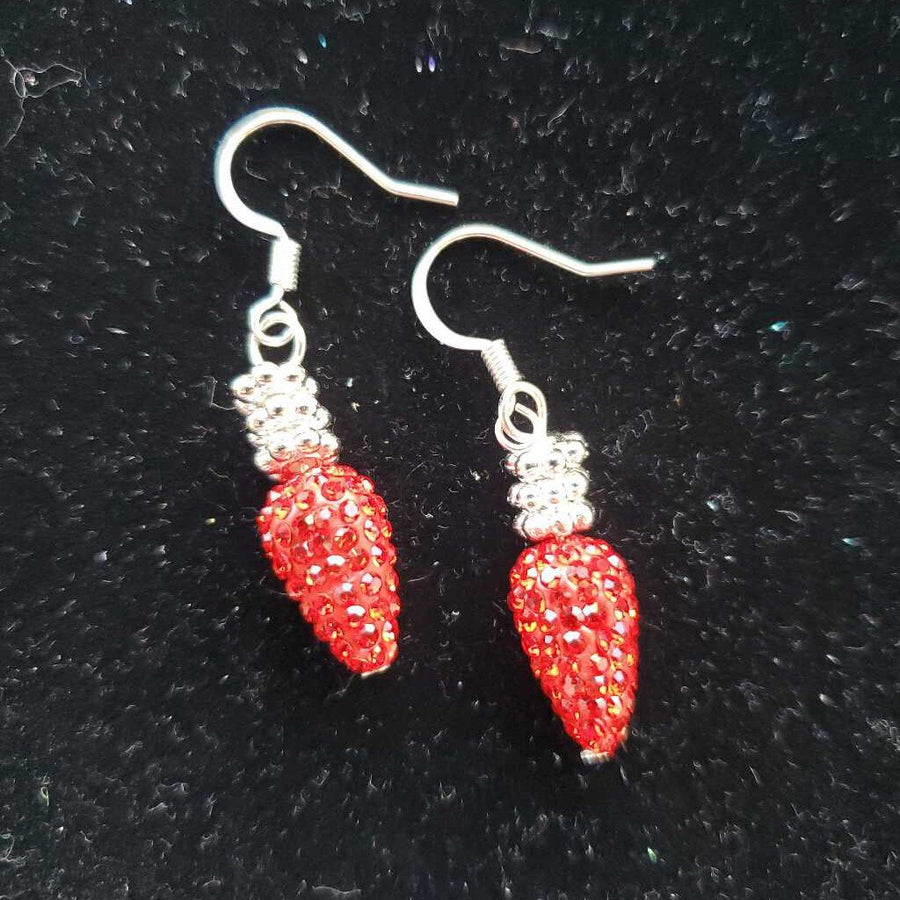 Pave Christmas Light Earrings
