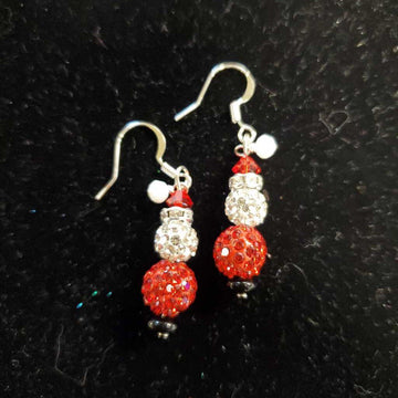 Pave Santa Earrings