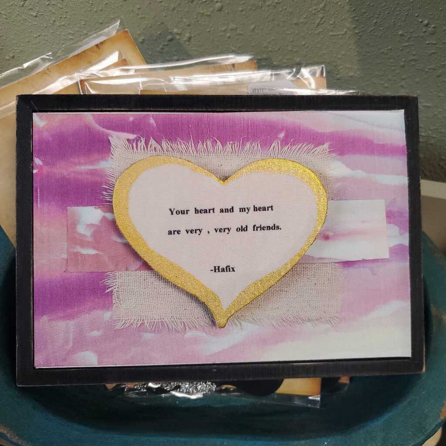 Shadow Box Silk Heart Small