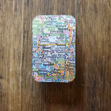Mount Dora Map Magnet Wood
