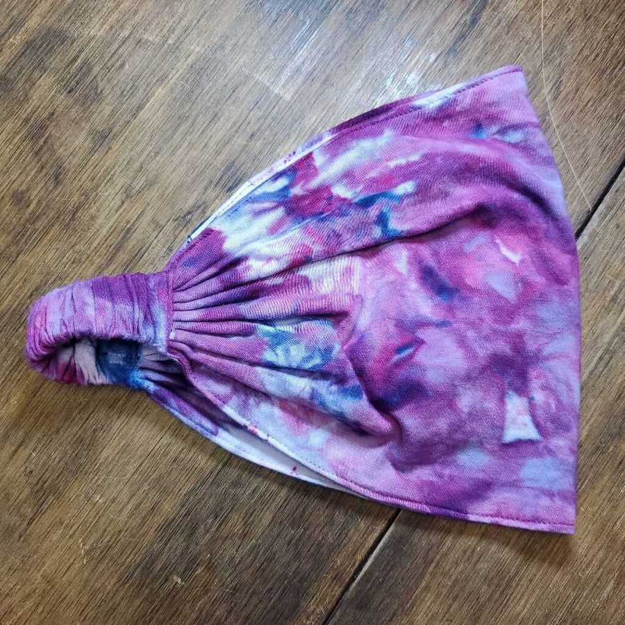 Ice Dyed Headband Expandable Purple