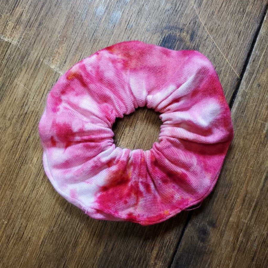 Ice Dyed Scrunchie Fiery Red