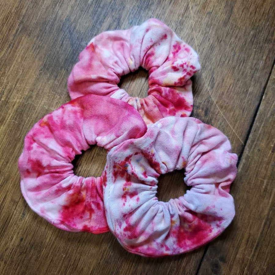 Ice Dyed Scrunchie Fiery Red