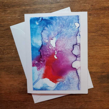 Alcohol Ink Card Fuchsia