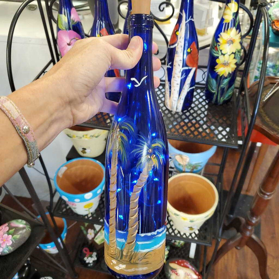 Bottle Lighted Palm Tree