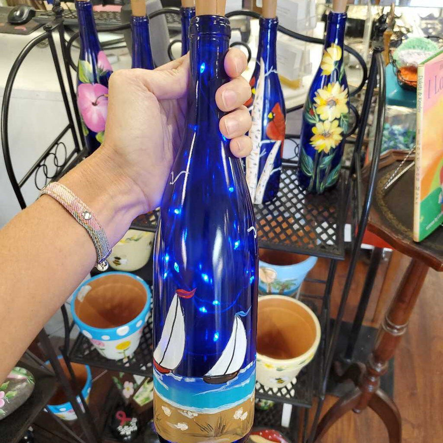 Bottle Lighted Palm Tree