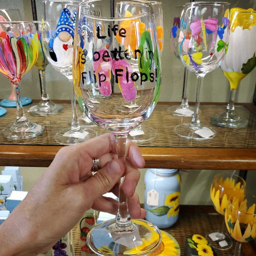 Wine Glass Flip Flops