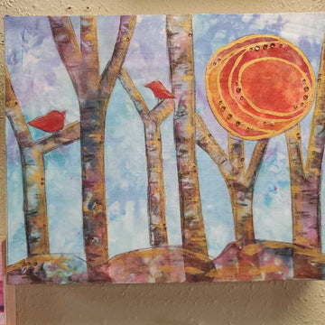 Ice Dyed Plaque Landscape (Karen Simmons)