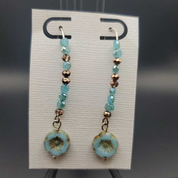 Blue Picasso Long Earrings