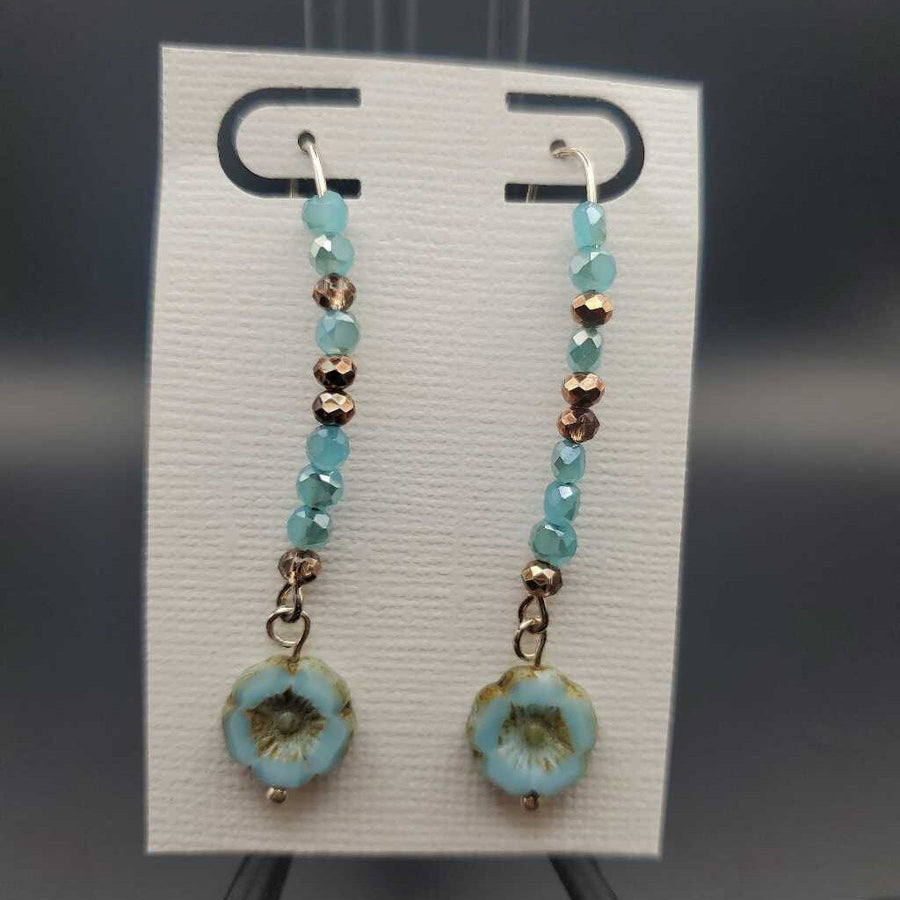 Blue Picasso Long Earrings