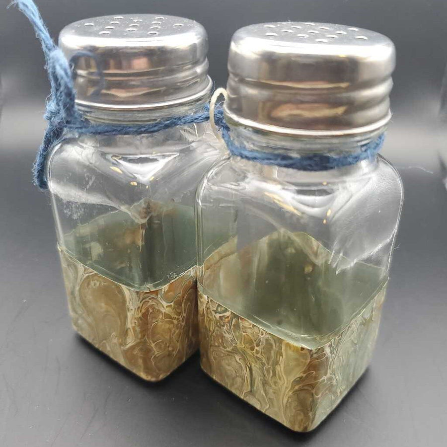 Acrylic Pour Salt and Pepper Set