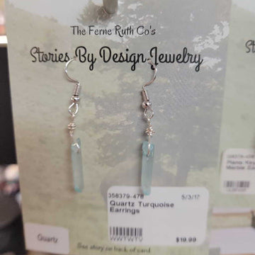 Quartz Turquoise Earrings