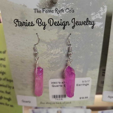 Quartz Orchid Earrings