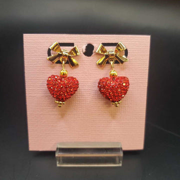 Pave Heart Earrings