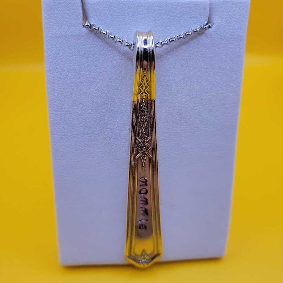 Silverware Stem Stamped Necklace