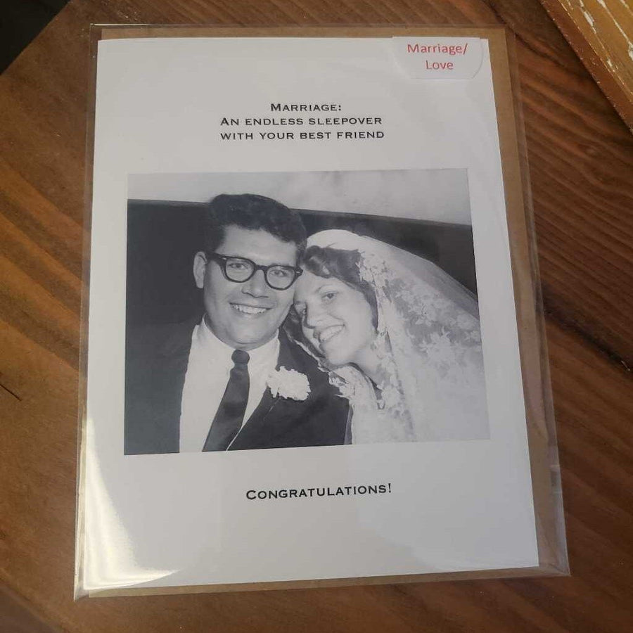 Greeting Card-Marriage: An endless sleepover