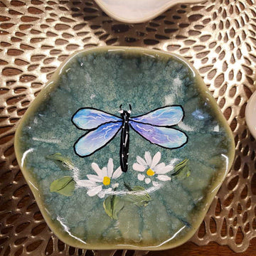 Large Trinket Tray - Dragonfly Green