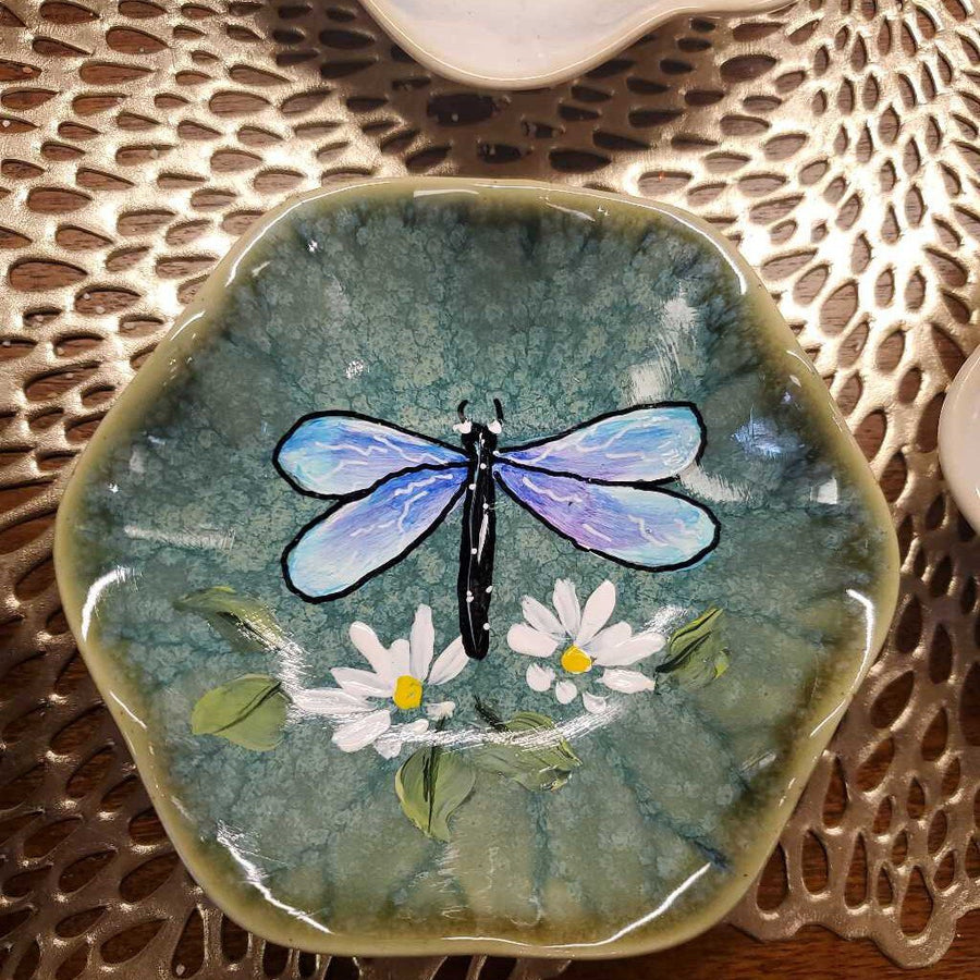 Large Trinket Tray - Dragonfly Green
