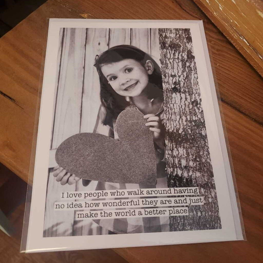 Greeting Card- I Love People Who Walk
