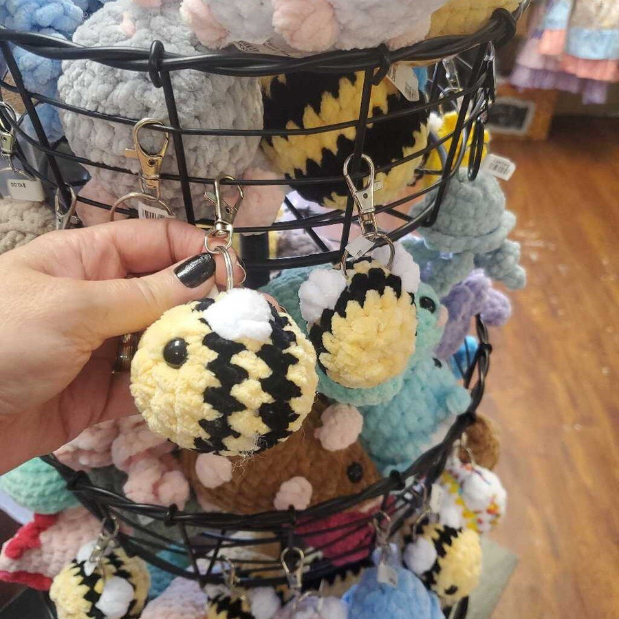 Bee Keychain Hand Crocheted