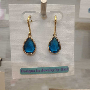 Teal Teardrop Earrings