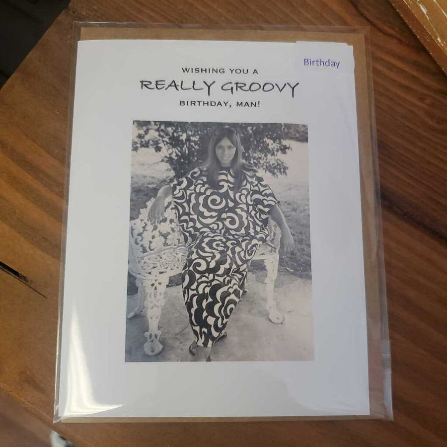 Greeting Card- Wishing you a really groovy