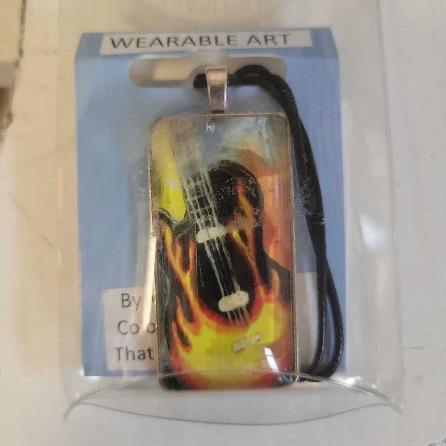 Wearable Art Flaming Guitar