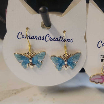 Earrings Butterfly Blue