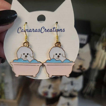 Earrings Dog WH tub