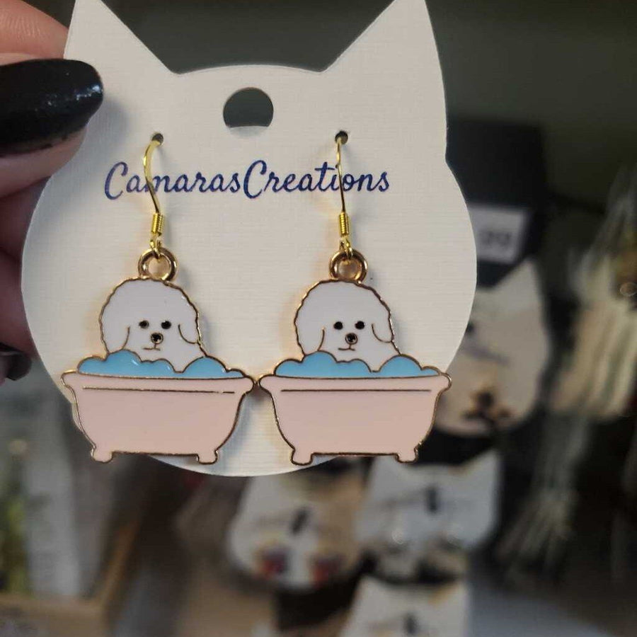 Earrings Dog WH tub