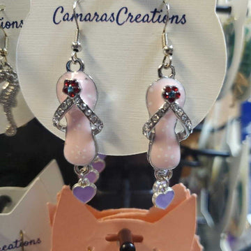 Earrings Flip Flops w/hearts