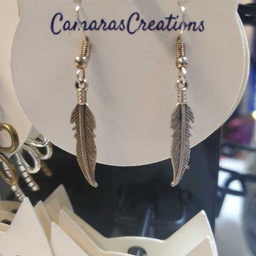 Earrings Feathers Silver