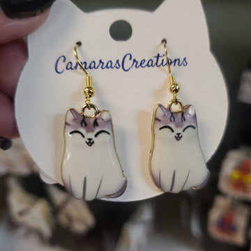 Earrings Kitty Siamese 1a