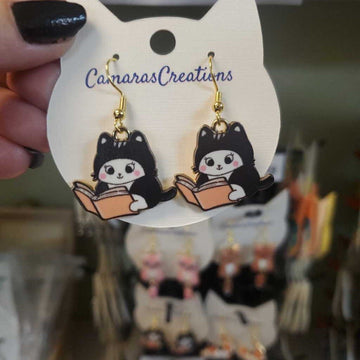 Earrings Kitty BookB/W2a
