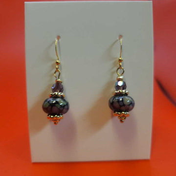 Purple Lampwork Earrings